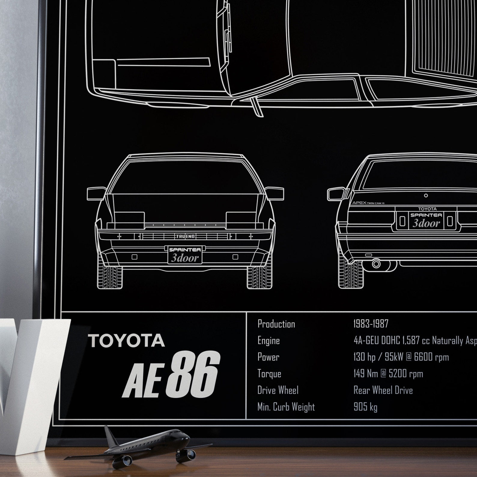 Toyota ae86 blueprint