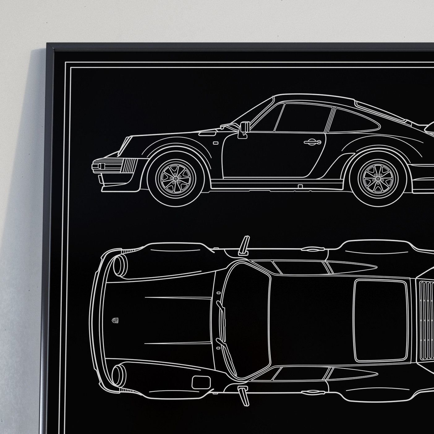 ポルシェ 911 930 ターボの設計図ポスター - Etsy 日本