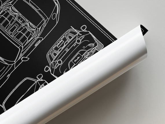 Mazda Miata ND Blueprint Poster - Etsy