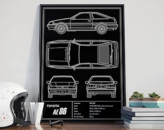 Mazda 787B Blueprint Poster - Etsy