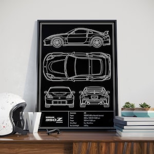 Nissan 350Z NISMO Blueprint Poster