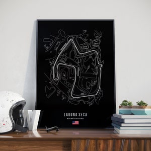 Laguna Seca Raceway Map Poster