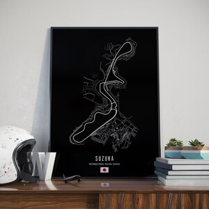 Poster Circuitkaart Suzuka