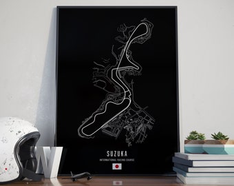 Suzuka Circuit Map Poster