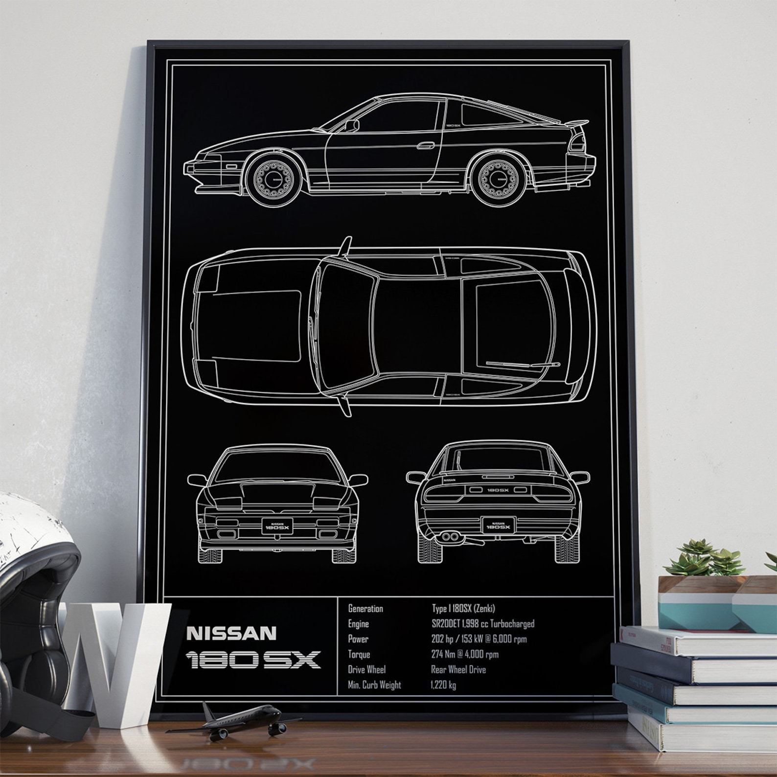 Nissan 180sx blueprint