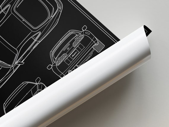 Toyota Supra MK4 Twin Turbo Blueprint Poster - Etsy