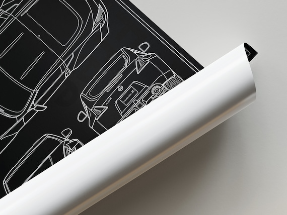 ぴくるすページ Nissan 370Z Z34 Blueprint Poster - Etsy