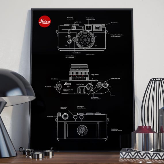 Camera Leica M3 Blueprint Poster - Etsy