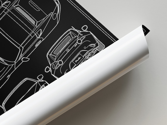 Mazda Miata ND RF Blueprint Poster - Etsy
