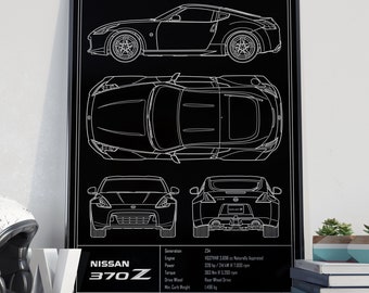 Nissan 370Z Z34 Blueprint Poster - Etsy