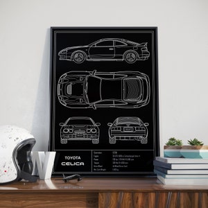 Toyota Celica ST205 GT-FOUR Blueprint Poster image 1