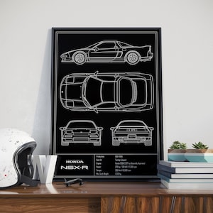 Honda NSX Blueprint Poster