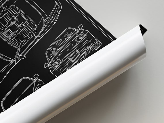 Honda S2000 AP1 Blueprint Poster - Etsy