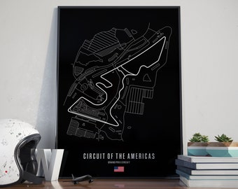 Circuit of the Americas Map Poster