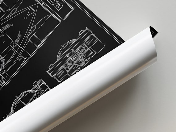 Mazda 787B Blueprint Poster - Etsy