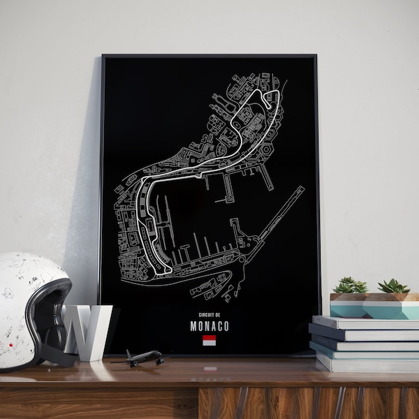 Monaco F1 Circuit Map Etsy - Il 600x600.4661440433 Lrw4 
