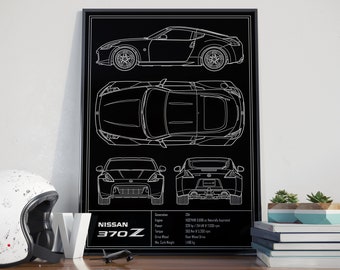 Nissan 240SX S13 Blueprint Poster - Etsy