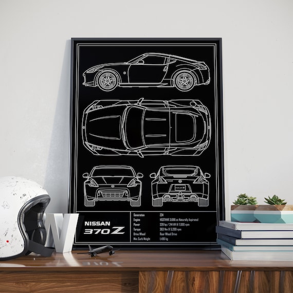 Nissan 370Z Z34 Blueprint Poster - Etsy
