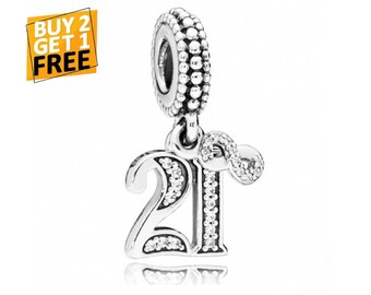 Pandora 21st Charm - Etsy Ireland