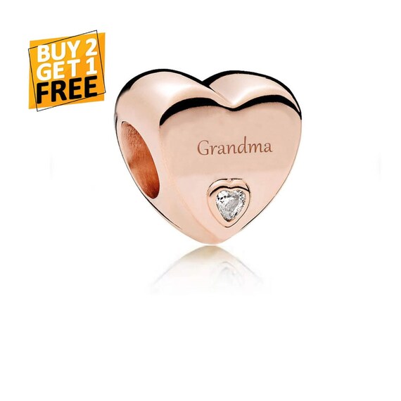 Grandma Charm Rose Gold Fits Pandora 