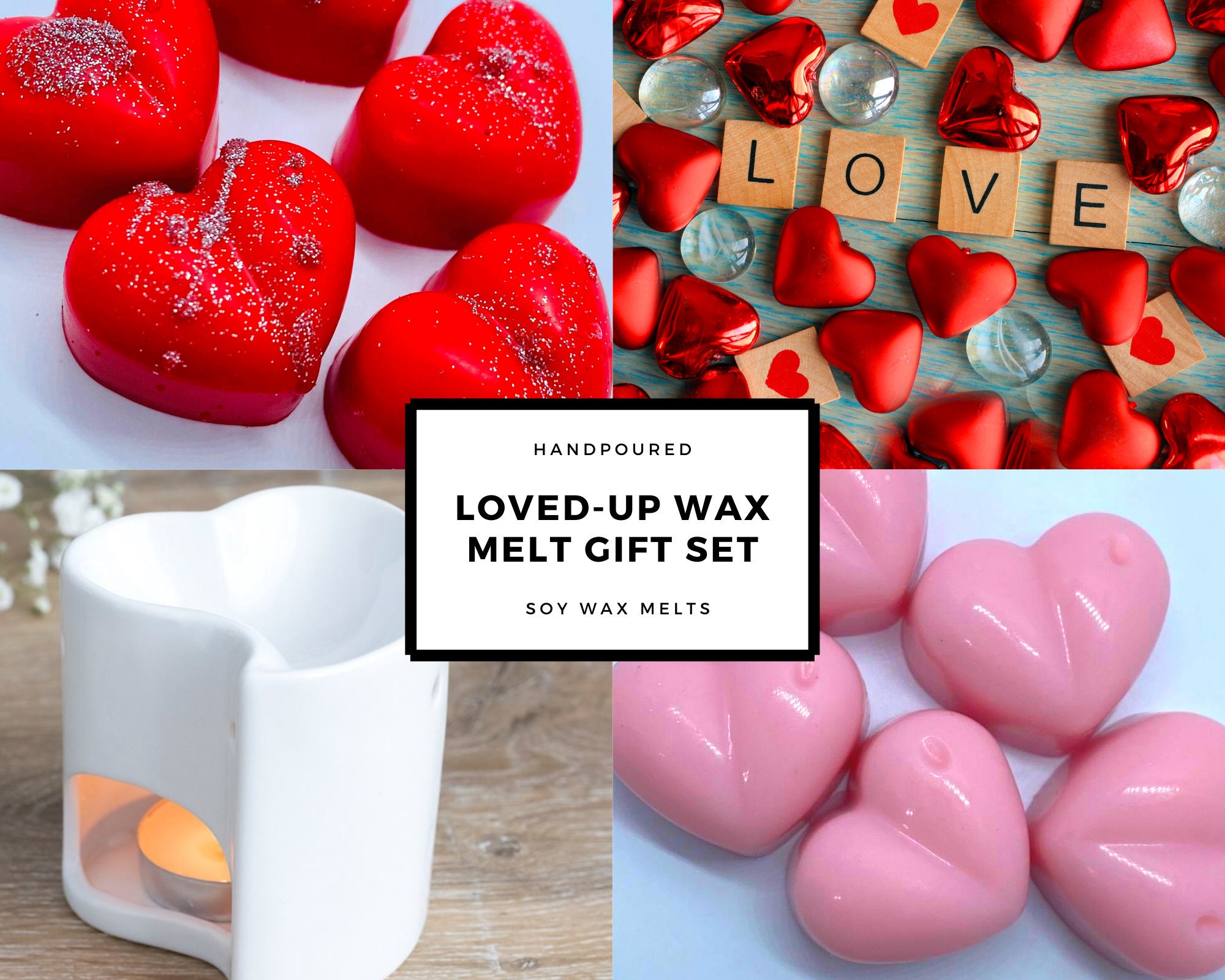LovedUp Valentine's Wax Melt Gift Set Heart Wax Melt Etsy