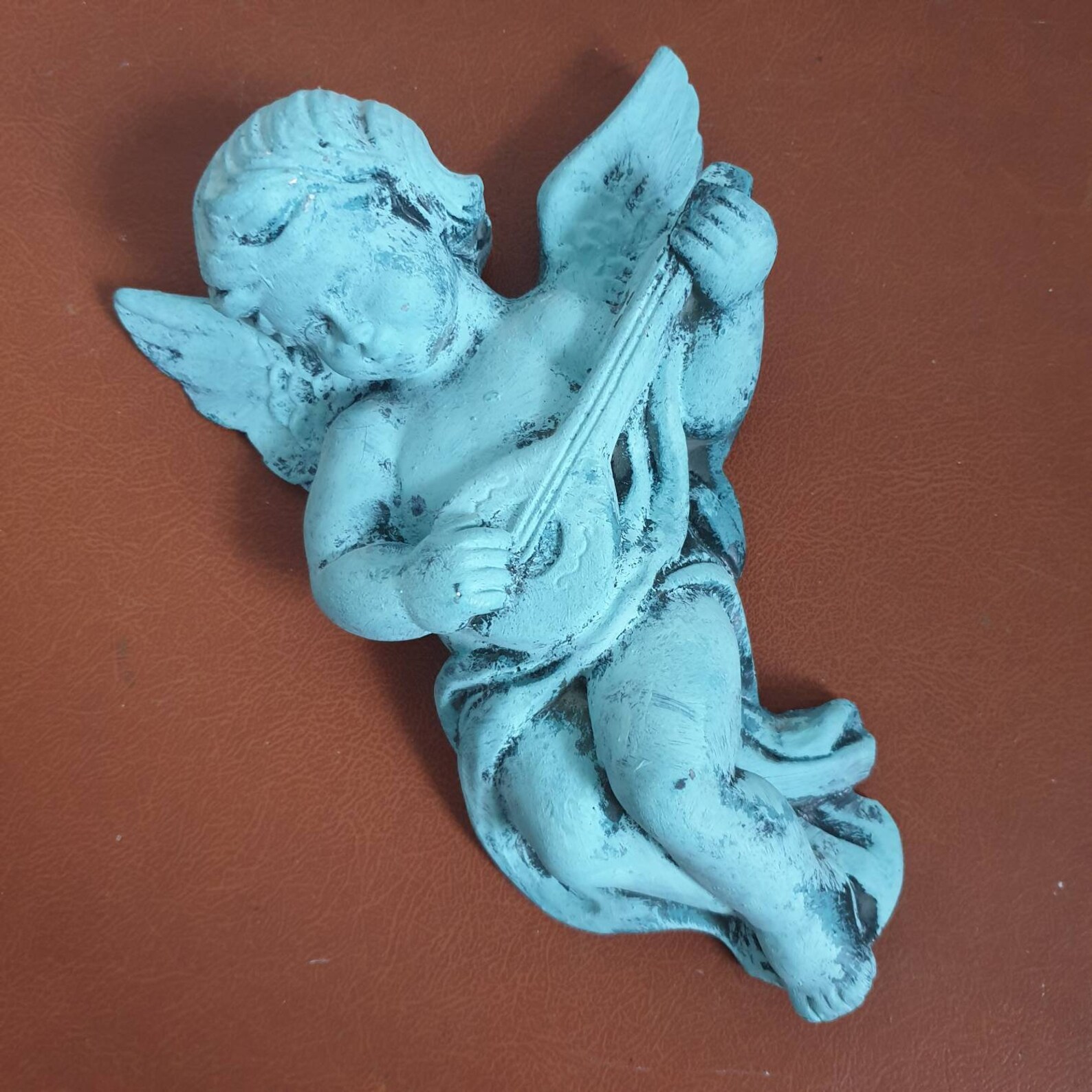 Pair of vintage painted wall hanging cherubs plaster angels Etsy