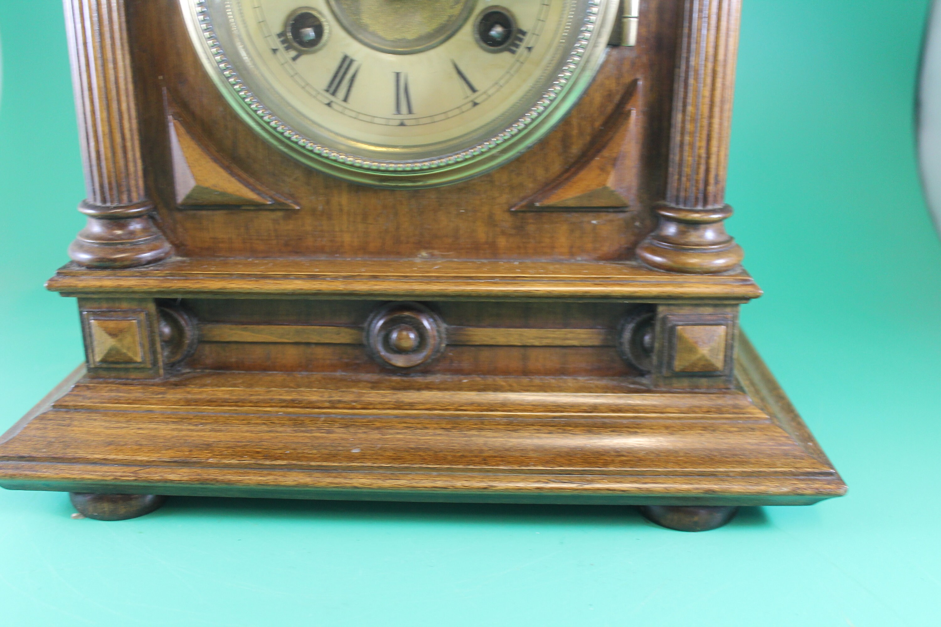 Antique German Mantel Clock Vintage Oak Mantel Clock Etsy UK