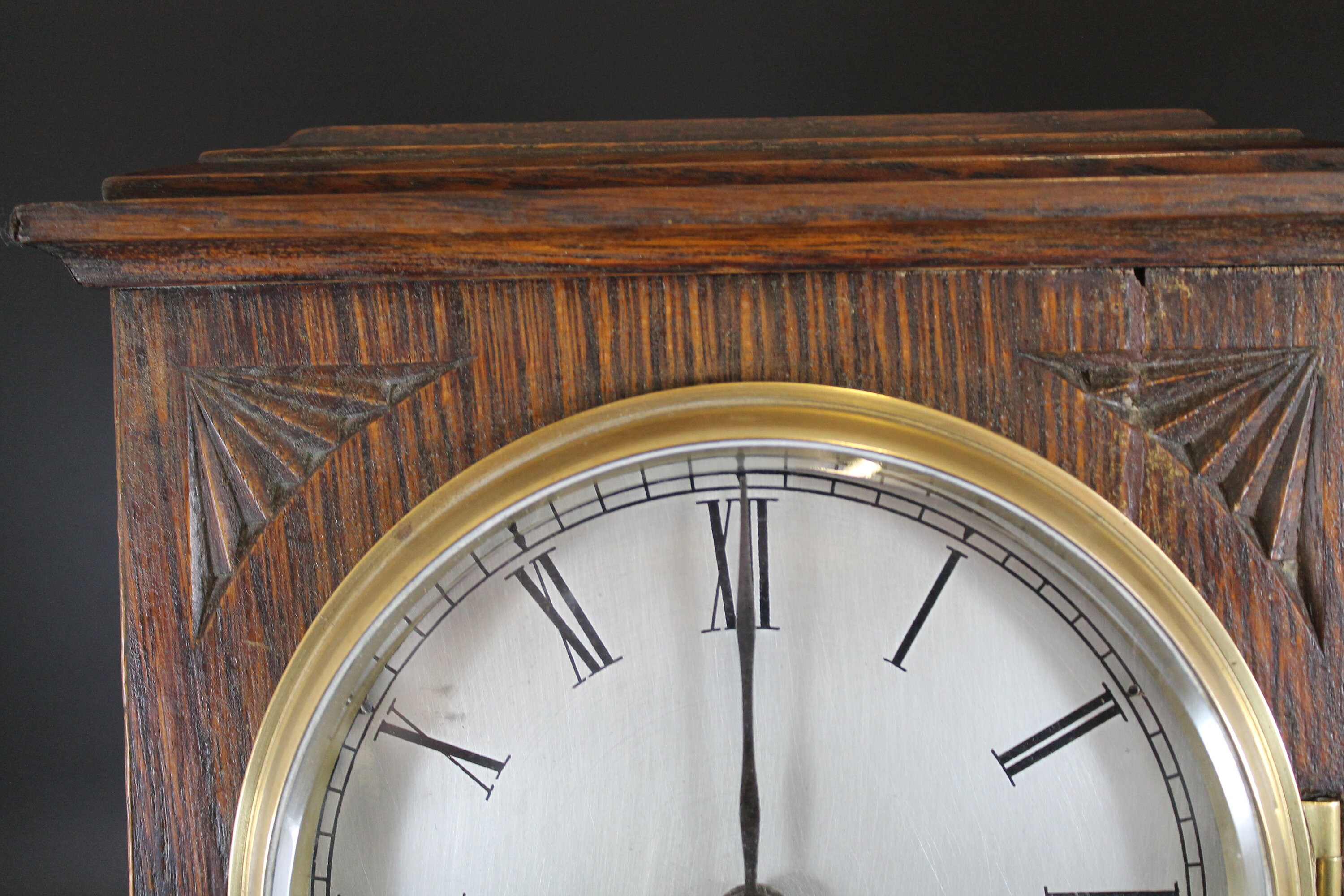 Antique German mantel clock vintage oak mantel clock Etsy
