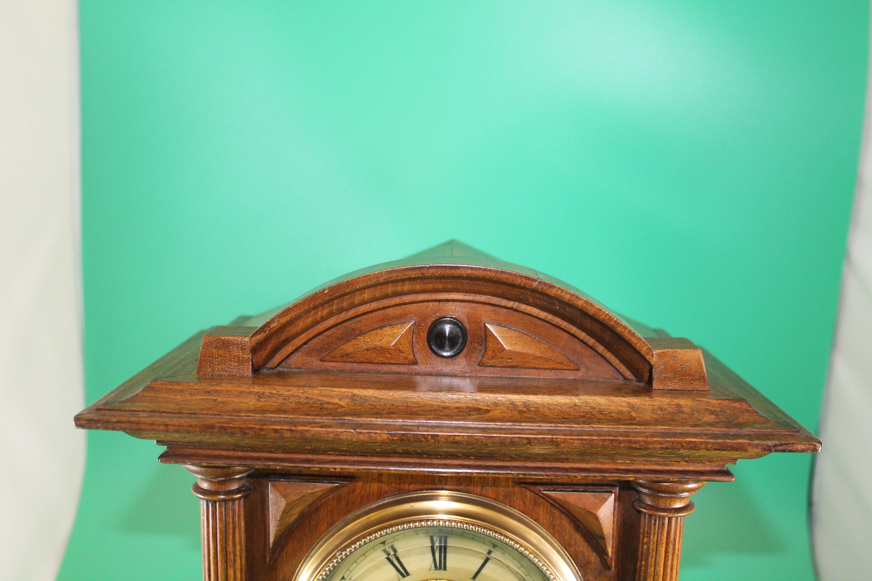 Antique German Mantel Clock Vintage Oak Mantel Clock Etsy UK