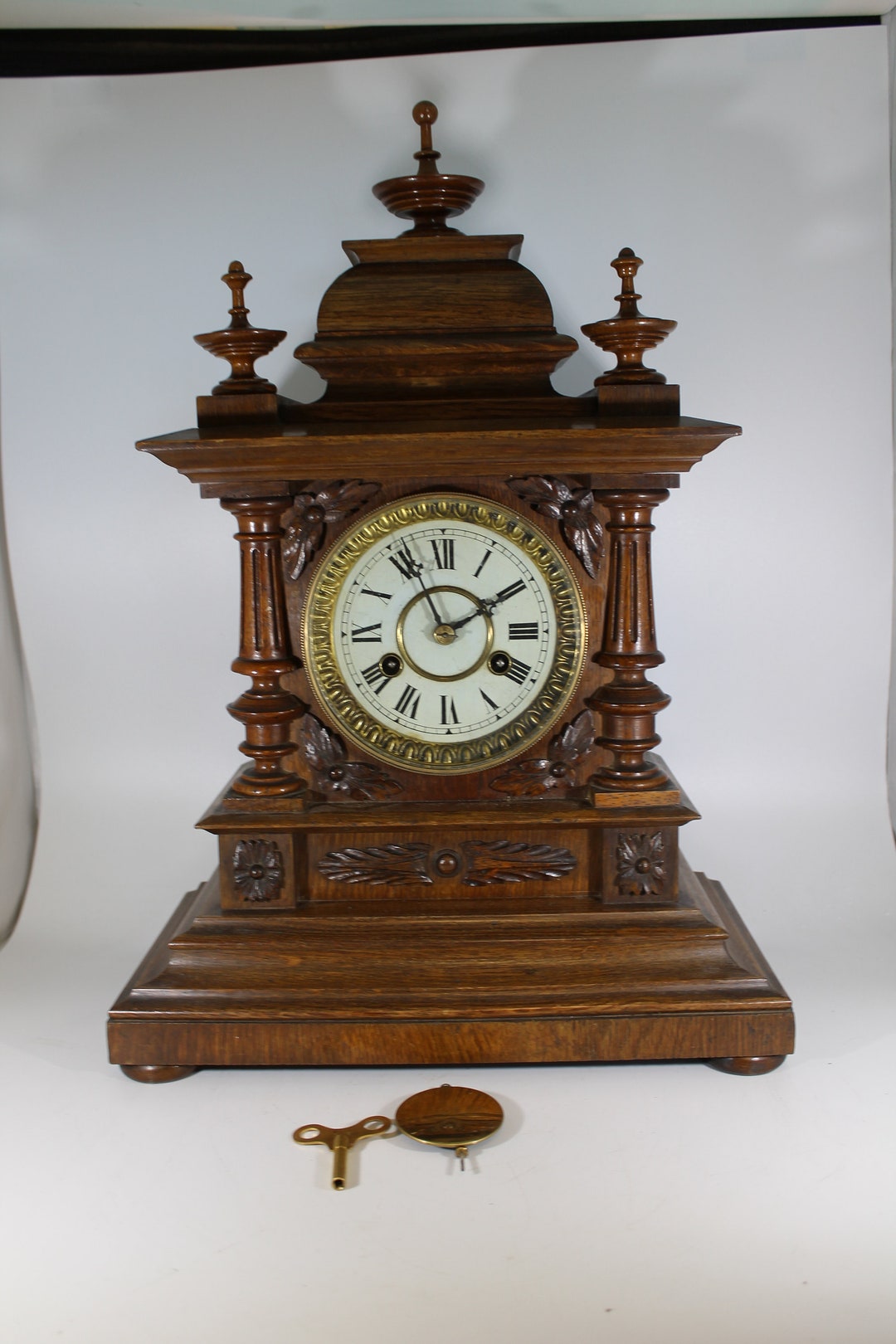 Antique German Mantel Clock Vintage Mantel Clock Etsy