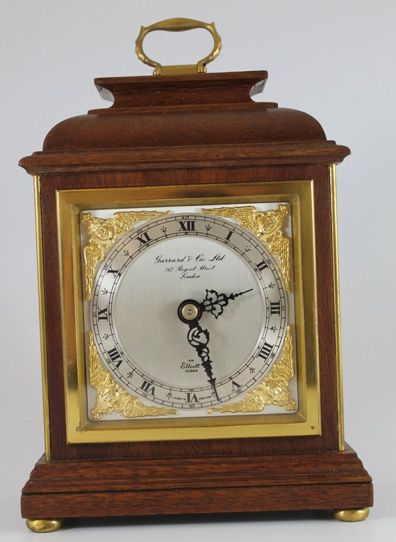 Vintage elliott mantel clock mahogany vintage clock Etsy