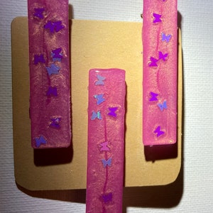 Pink Butterfly Barrettes