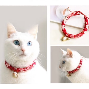 Japanese Style Dog Cat Collar Removable Pet Collar Accessories Wedding
