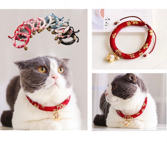 Adjustable Pet Collar Retro-Style Cat Neck Ring With Pendant Pet