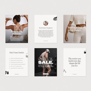 2026 Fitness Canva Templates for Coaches, Gym Social Media Bundle, Editable Workout Posts, Personal Trainer Marketing Kit image 9