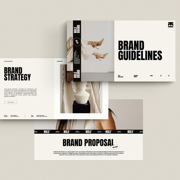 NOLE 3in1 Branding Pack. Brand Guidelines, Brand Proposal and Brand Strategy | Brand Identity | Style Guide Template | Visual Identity