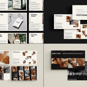 Puede incluir: Una maqueta de una gu&iacute;a de marca para una empresa llamada "Adeline". La gu&iacute;a incluye una variedad de activos de marca, como un logotipo, un empaque y fotograf&iacute;a. La gu&iacute;a est&aacute; dise&ntilde;ada para ayudar a las empresas a crear una identidad de marca consistente.