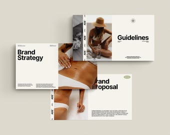 Paquete de marca ADE 3 en 1. Pautas de marca, propuesta de marca y estrategia de marca / Identidad de marca / Plantilla de guía de estilo / Identidad visual