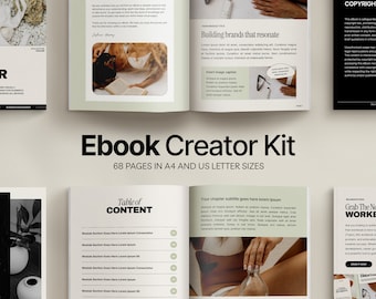 ADE Ebook Template for Canva. Aesthetic eBook Template. Lead Magnet Template. Modern Magazine Template. Coaches and Course Creators