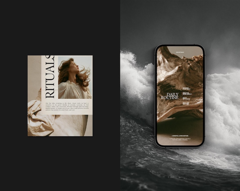 Editorial Wellness Instagram Templates. Holistic Health Canva Templates. Mindful Living Social Media Pack. Life Coach & Yoga Instagram Posts image 3