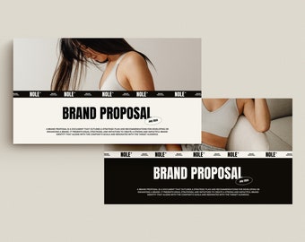 Modèle de proposition de marque NOLE pour Canva | Modèle de plate-forme de pitch | Proposition de présentation | Proposition d'affaires | Proposition de marque. Modèle de toile