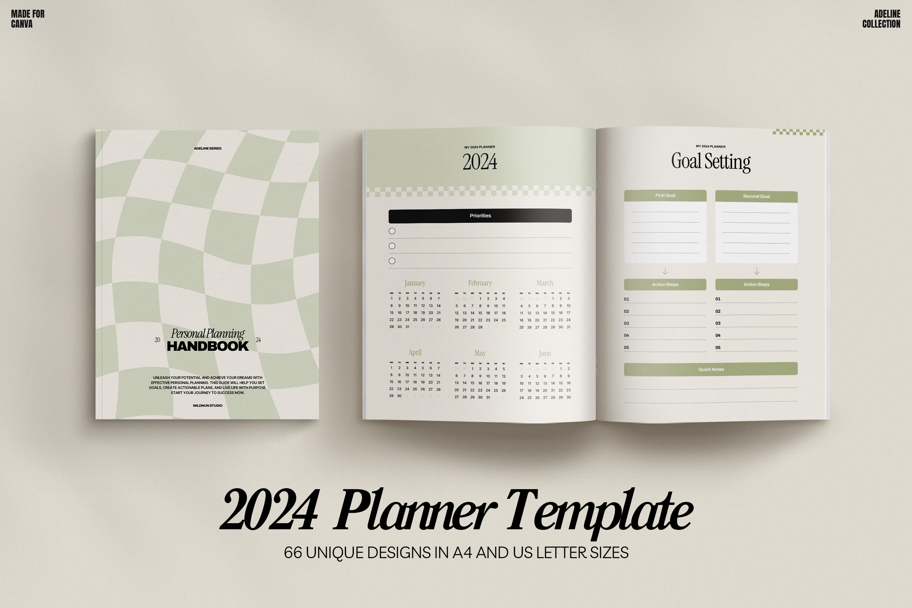 ADE 2024 Planner Template for Canva. 2024 Calendar Template. Productivity  and Creative Planner. Personal Planner Design. Project Planner. - Etsy