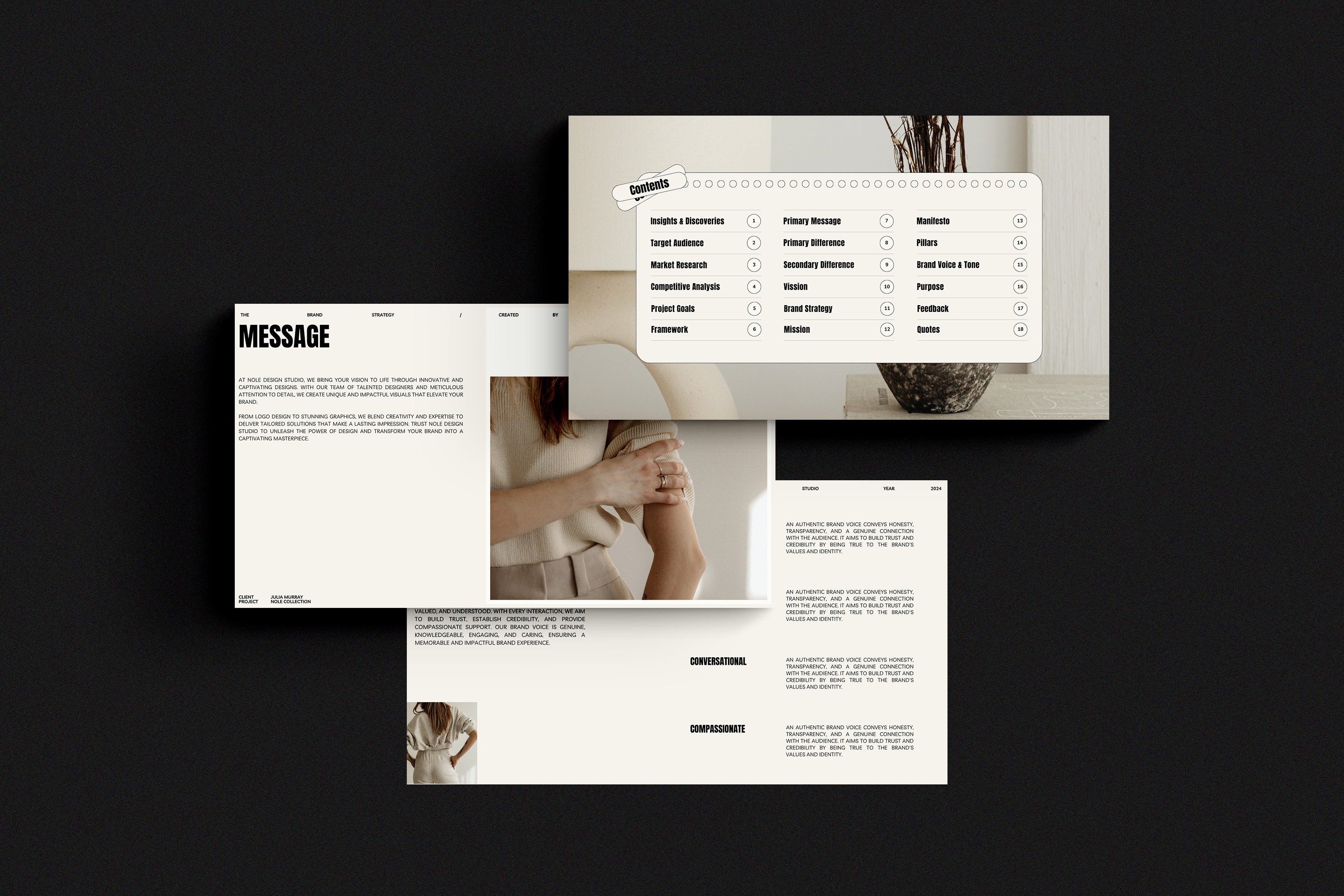 NOLE Brand Strategy Template for Canva | Pitch Deck Template | Brand ...