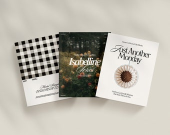 ISA (I) 120 estetiska Instagram-mallar. Kit för sociala medier. Instagram-inlägg och stories. Modern Instagram-mall. Canva-mall.