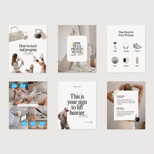 2026 Fitness Canva Templates for Coaches, Gym Social Media Bundle, Editable Workout Posts, Personal Trainer Marketing Kit image 4