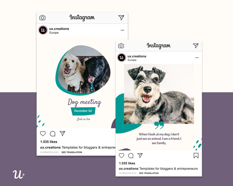 PETS PUZZLE TEMPLATE for Instagram Dog Business Instagram Etsy