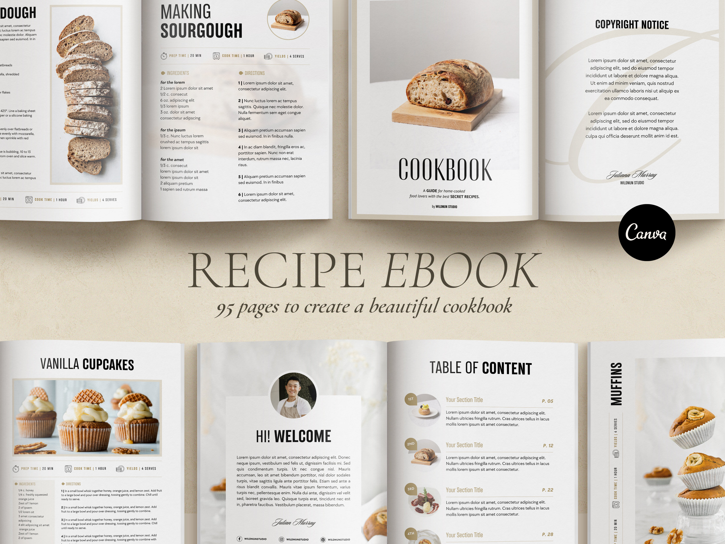 Recipe Ebook Template for Canva. Cookbook Template. Recipe Magazine. Food Blogger. Recipe Book Canva Template. Lead Magnet. Food Magazine