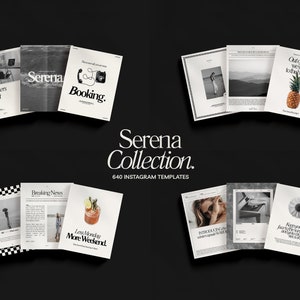 SERE - 480 Aesthetic Instagram Templates. Social Media Kit. Instagram Posts. Modern Instagram Template. Canva Template. Brand Identity