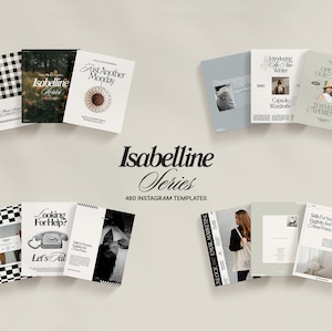 480 ästhetische Instagram-Vorlagen. Social Media Kit. Instagram Posts und Stories. Modernes Instagram Template. Markenidentität. Canva Vorlage