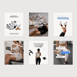 2026 Fitness Canva Templates for Coaches, Gym Social Media Bundle, Editable Workout Posts, Personal Trainer Marketing Kit image 8
